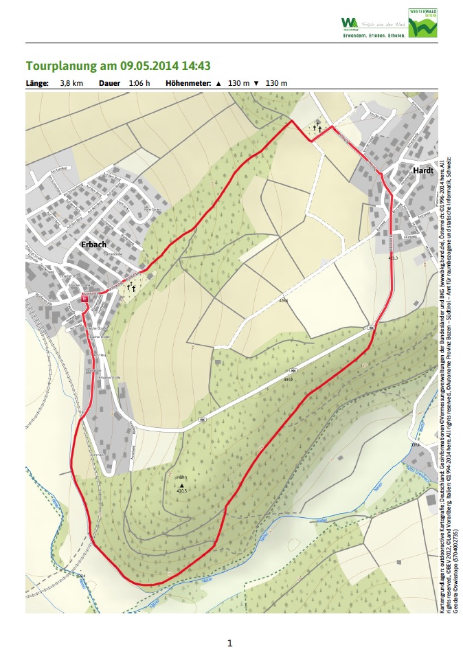 WW-Steig Tourenplan - Hier klicken